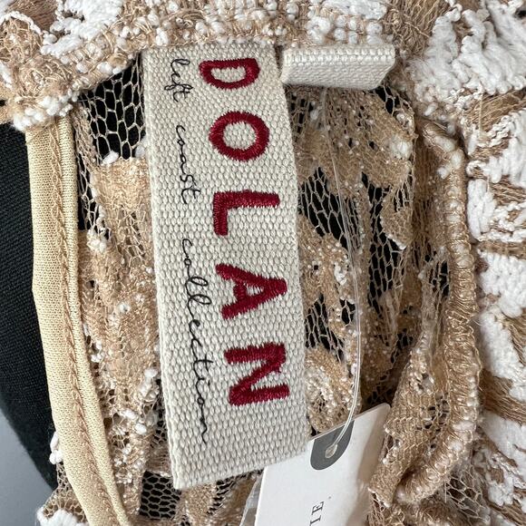 ANTHROPOLOGIE DOLAN Sheer Ivory Lace Puff Sleeve Mock Neck Blouse Top Size M NEW - Picture 10 of 13